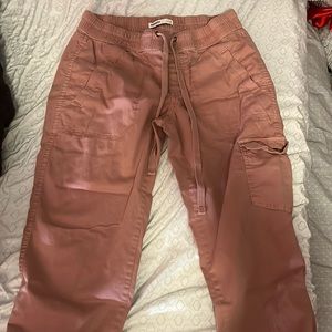 Blush colored cargo pants